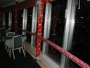 Вид на ночной город из окон вращающегося зала